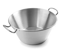 Lacor 50840 - Chaudron conique à poignée en acier inoxydable 40 cm | Fabriqué en acier inoxydable de qualité alimentaire; haute résistance à la corrosion et usure quotidienne