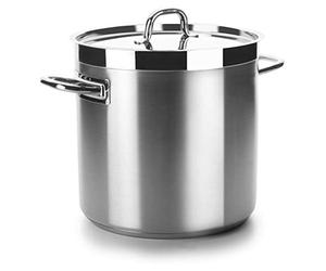 Lacor 54132 - Chaudière droite avec couvercle de 32 cm de Chef-luxe Qualité | Ustensile professionnel durable; conçu pour un rendement optimal y nettoyage rapide et facile au lave-vaisselle