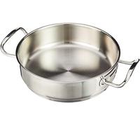 Lacor 57624 - Poêle à paella sans couvercle 24x6 cm en acier inoxydable 18 | Fabriqué en acier inoxydable de qualité alimentaire; haute résistance à la corrosion et usure quotidienne