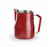 Lacor 58250 - Laitière pour baristas en acier inoxydable, rouge | Fabriqué en acier inoxydable de qualité alimentaire; haute résistance à la corrosion et usure quotidienne