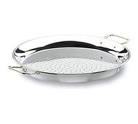 Lacor 60138 - Paella Valencienne, Acier Acier Inox 18/10, 38 cm | Fabriqué en acier inoxydable de qualité alimentaire; haute résistance à la corrosion et usure quotidienne