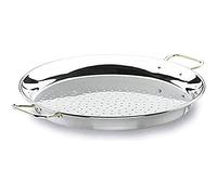 Lacor 60146 - Paella valencienne 46cm 12 portions Acier Inox | Fabriqué en acier inoxydable de qualité alimentaire; haute résistance à la corrosion et usure quotidienne