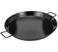 Lacor 60151 - Paella Poêle émaillée, Noir, 50 cm Qualité Professionnelle | Ustensile professionnel durable; conçu pour un rendement optimal y nettoyage rapide et facile au lave-vaisselle