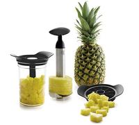 LACOR 60393 Kit pour éplucher et découper Les Ananas, Noir