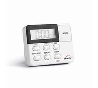 Lacor - 60802 - Horloge de cuisine avec alarme, minuterie, programmable, écran LCD, compte à rebours maximum: 24 h, blanc