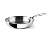 LACOR 60852 - Poêle Trichef, 22 cm, acier inox 18/10 trois couches | En acier inox 18/10 et aluminium, corps trois couches, manche ergonomique; induction, four et lave-vaisselle