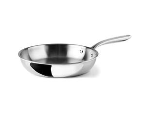 LACOR 60853 - Poêle Trichef, 30 cm, acier inox 18/10 trois couches | En acier inox 18/10 et aluminium, corps trois couches, manche ergonomique; induction, four et lave-vaisselle