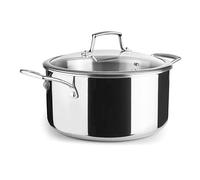 Lacor Faitout inox 24 cm 5 L – 60874, Acier 18/10 et Alu 3 couches, Induction
