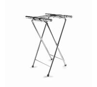 Lacor - 61870 - Support Plateaux d’Accueil, pour Tous Types de Plateaux, stabilité maximale, Pieds antidérapants, Pliant, Acier Inoxydable, 41.5x52x82 cm