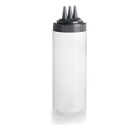 LACOR - 61981 - Bouteille tri bouteilles, Pour la décoration, Pâtisserie, Pour la personnalisation des plats, Idéal pour les sauces, Polyéthylène, Sans BPA, 1 litre