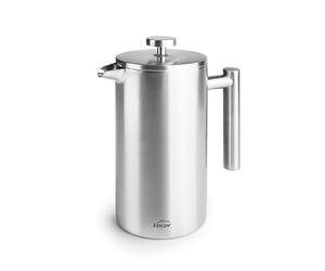 LACOR 62141 - Cafetière française manuelle | Fabriqué en acier inoxydable de qualité alimentaire; haute résistance à la corrosion et usure quotidienne