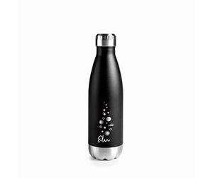 Lacor 62537 - Bouteille en acier inoxydable à double paroi, noir, 0'50 l... | Fabriqué en acier inoxydable de qualité alimentaire; haute résistance à la corrosion et usure quotidienne