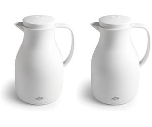 LACOR 62579 Carafe isotherme double paroi sans BPA avec couche de verre à l'intérieur, blanc, 1,50 l (Lot de 2)