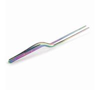 Lacor - 62873 - Pinces de cuisine à placage de précision arc-en-ciel, Acier inoxydable 18/10, Poignée antidérapante, Qualité maximale, Longueur 21 cm, Iridescent