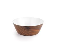 Lacor - 63082 - Bol rond en bois, Mélamine de haute qualité, Aspect bois naturel, Léger et résistant, Sans BPA, Passe au lave-vaisselle, Empilable, Ø20.5 cm, Contenance 1.3L