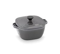Lacor - 63202 - Mini Cocotte Serve Rouge, Mélamine de haute qualité, 100% sans BPA, Contenance de 350 ml, Résistant, Hygiénique et facile à nettoyer, Passe au lave-vaisselle, Couleur grise