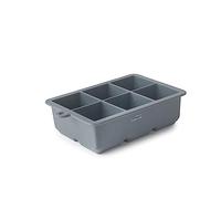 Lacor - 63339 - Seau à Glace, Silicone Ice XL, 6 grands glaçons carrés, Flexible, Sans BPA, 4.5 x 4.5cm, Gris
