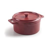 Lacor - 63397 - Mini casserole, casserole avec couvercle, en mélamine, lave-vaisselle, sans BPA, Ø14 cm, 640 ml, rouge