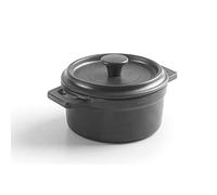 Lacor - 63400 - Mini casserole, casserole avec couvercle, en mélamine, lave-vaisselle, sans BPA, Ø10 cm, 210 ml, gris