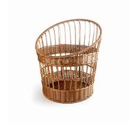 Lacor - 63493 - Panera Baguette, Panera pour la conservation du pain, panier en osier, polypropylène avec renfort en acier inoxydable, 32x42 cm, brun foncé