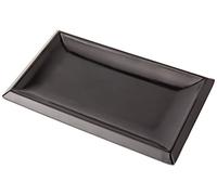 Lacor 63541 - Bac rectangulaire classique en mélamine 26x16x2cm - Noir | Ustensile professionnel durable; conçu pour un rendement optimal y nettoyage rapide et facile au lave-vaisselle