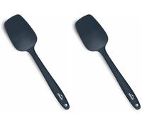 LACOR 64463 Cuillère en silicone, certifié LFGB alimentaire, sans BPA, antiadhésive, résistante à la chaleur, passe au lave-vaisselle, 27,5 cm, noir (Lot de 2)