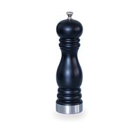 Lacor - 64515 - Moulin noir, moulin de cuisine, meule en céramique, convient pour sel, poivre, autres épices, bois d'hévéa, bouton réglable, design classique, ergonomique, hauteur 15 cm