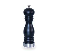 Lacor - 64530 - Moulin noir, moulin de cuisine, meule en céramique, convient pour sel, poivre, autres épices, bois d'hévéa, bouton réglable, design classique, ergonomique, hauteur 30 cm