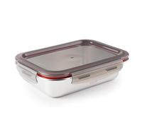 Lacor Récipient alimentaire rectangulaire 64619 Ecoinox inox 18/10 820 ml hermétique 4 clips