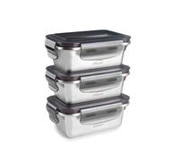 Lacor Set 3 Récipients Alimentaires Ecoinox Micro-Ondes 18/10 - 260 Ml
