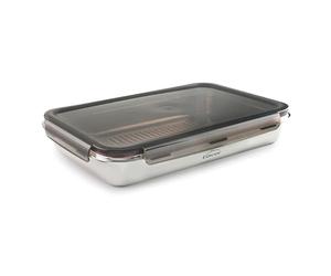 LACOR 64674 - Ecoinox Pro Tupper hermétique, 3, 5 L, Acier Acier Inox | Fabriqué en acier inoxydable de qualité alimentaire; haute résistance à la corrosion et usure quotidienne