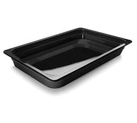 Lacor 66110J - Bac black mélamine gn 1/1 530x325x100 | Ustensile professionnel durable; conçu pour un rendement optimal y nettoyage rapide et facile au lave-vaisselle