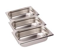 LACOR 66465Z Bac 1/4 en Inox 265 X 162 X 65 cm (Lot de 3)