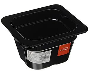 Lacor 66610J - Mélamine Black Bac gn 1/6 176x162x100 | Ustensile professionnel durable; conçu pour un rendement optimal y nettoyage rapide et facile au lave-vaisselle
