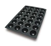 LACOR 66761 Moule en Silicone pour Demi-sphères de 70 mm x Ø 35 mm Dimensions totales 60 x 40 cm, Noir