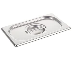 Lacor 66904DZ - couvercle encastré pour Bac GN1/4 avec poignée en acier | Fabriqué en acier inoxydable de qualité alimentaire; haute résistance à la corrosion et usure quotidienne