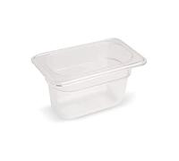 Lacor 66910P Bac Gastronorm en Poli Carbonate 1 / 9 176X108X100 | Ustensile professionnel durable; conçu pour un rendement optimal y nettoyage rapide et facile au lave-vaisselle
