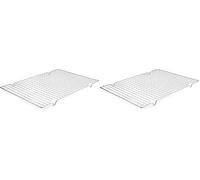LACOR 66927 66927-Grille Rectangulaire pour Pâtisserie Acier Chromé, Argent (Lot de 2)
