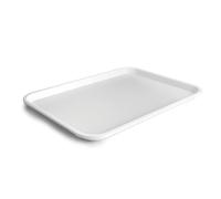 Lacor - 66998 - Plateau Service Fast Food, Plateau de Service Alimentaire, polypropylène, sans BPA, empilable, résistant, Surface antidérapante, Passe au Lave-Vaisselle, Blanc, 45 x 35 cm
