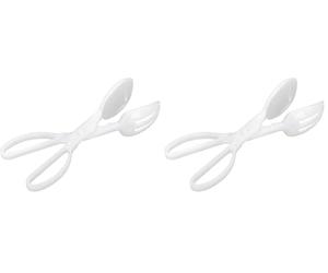 LACOR 68021 Pince à Salade en Plastique, Blanc. (Lot de 2)