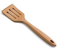 Lacor 68178 - Brun 30 cm Spatula perforée Qualité Professionnelle Wood | Ustensile professionnel durable; conçu pour un rendement optimal y nettoyage rapide et facile au lave-vaisselle