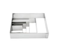 LACOR 68460 CERCLE CARRE POUR PÂTISSERIE EN INOX 6 X 6 CM G