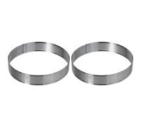 LACOR 68548 Cercle Rond perforé Acier Inoxydable Gris 18 x 18 x 4 cm (Lot de 2)