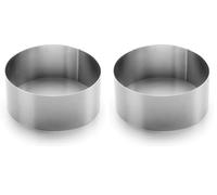 Lacor 68614 Emporte-Pièces Cercle à Tarte Rond 14 x 6 cm 18/10 (Lot de 2)