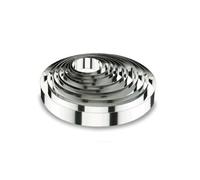 Lacor Cercle à tarte 68618 – rond 18 x 6 cm – inox 18/10 – argent