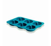 LACOR - 68760 - Moules à pâtisserie en platine, Moule à beignets, Moule en silicone de platine, Antiadhésif, Flexible, Sans BPA, Sans micro-ondes, 6 cavités (0,07 L x 6)