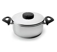 Lacor – Faitout inox Studio 85026 – 26 cm avec couvercle Noir/Argenté