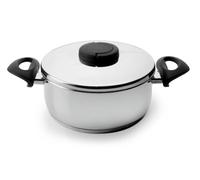 Lacor – Faitout inox Studio 85026 – 26 cm avec couvercle Noir/Argenté