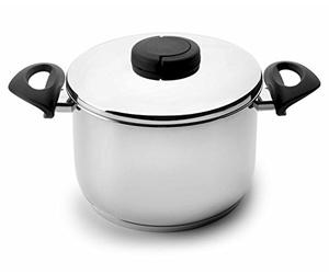 Lacor 85122 - Pot en acier inoxydable Couvercle Studio 22 | Fabriqué en acier inoxydable de qualité alimentaire; haute résistance à la corrosion et usure quotidienne