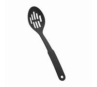 Lacor 98908 - Cuillère perforée 30 cm Nylon - Noir Qualité Professionnelle | Ustensile professionnel durable; conçu pour un rendement optimal y nettoyage rapide et facile au lave-vaisselle